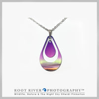 Morning Light Open Teardrop with Drop Necklace