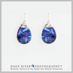On Angel’s Wings Teardrop Earrings with Wire Adornment