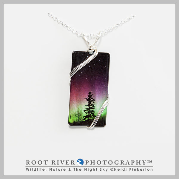 Forest of Lights Rectangle Necklace