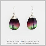 Forest of Lights Teardrop Earrings with Wire Adornment