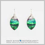 Border Patrol Leaf Earrings with Wire Adornment