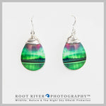 Border Patrol Teardrop Earrings with Wire Adornment